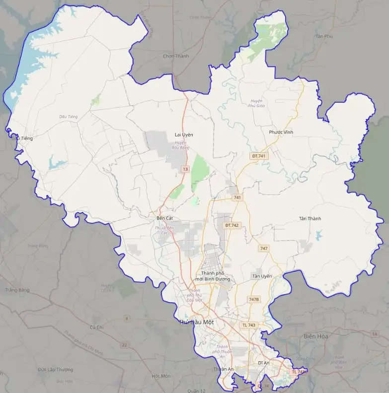 Bản đồ Tỉnh Bình Dương